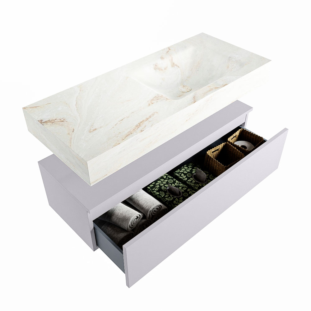 MONDIAZ ALAN-DLUX 110cm mueble de baño Cale 1 cajón. Lavabo CLOUD Derecho 1 orificio color Frappe. 6 MONDIAZ ALAN-DLUX 110cm mueble de baño Cale 1 cajón. Lavabo CLOUD Derecho 1 orificio color Frappe. - Imagen 6