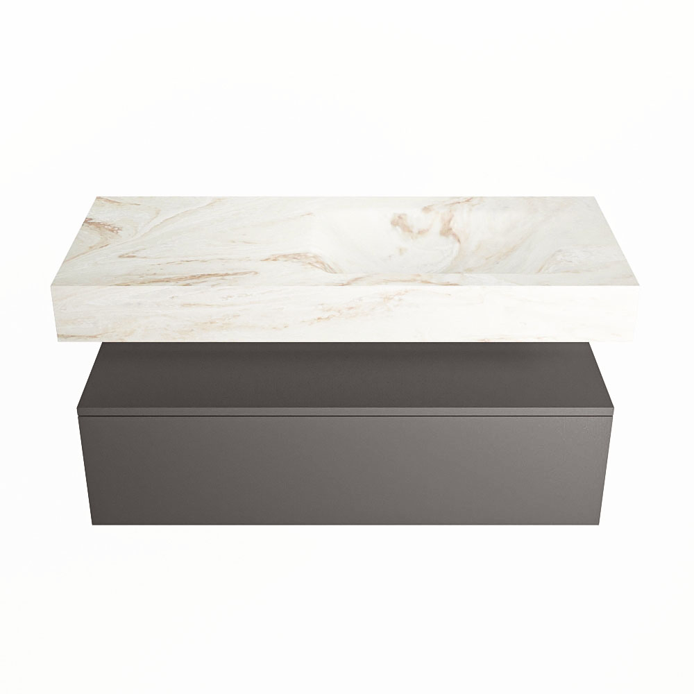 MONDIAZ ALAN-DLUX 110cm mueble de baño Dark Grey 1 cajón. Lavabo CLOUD Derecho sin orificios color Frappe. 4 MONDIAZ ALAN-DLUX 110cm mueble de baño Dark Grey 1 cajón. Lavabo CLOUD Derecho sin orificios color Frappe. - Imagen 4