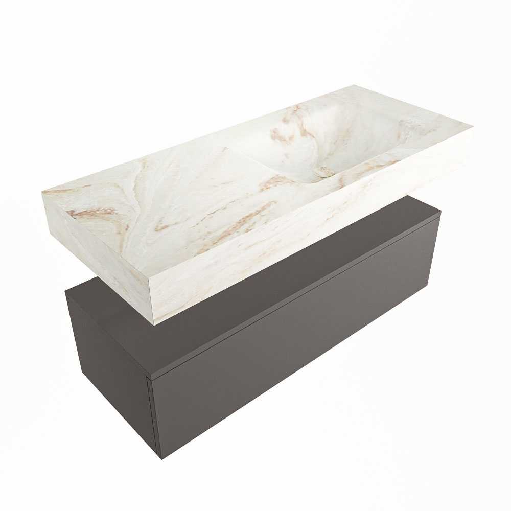 MONDIAZ ALAN-DLUX 110cm mueble de baño Dark Grey 1 cajón. Lavabo CLOUD Derecho sin orificios color Frappe. 5 MONDIAZ ALAN-DLUX 110cm mueble de baño Dark Grey 1 cajón. Lavabo CLOUD Derecho sin orificios color Frappe. - Imagen 5