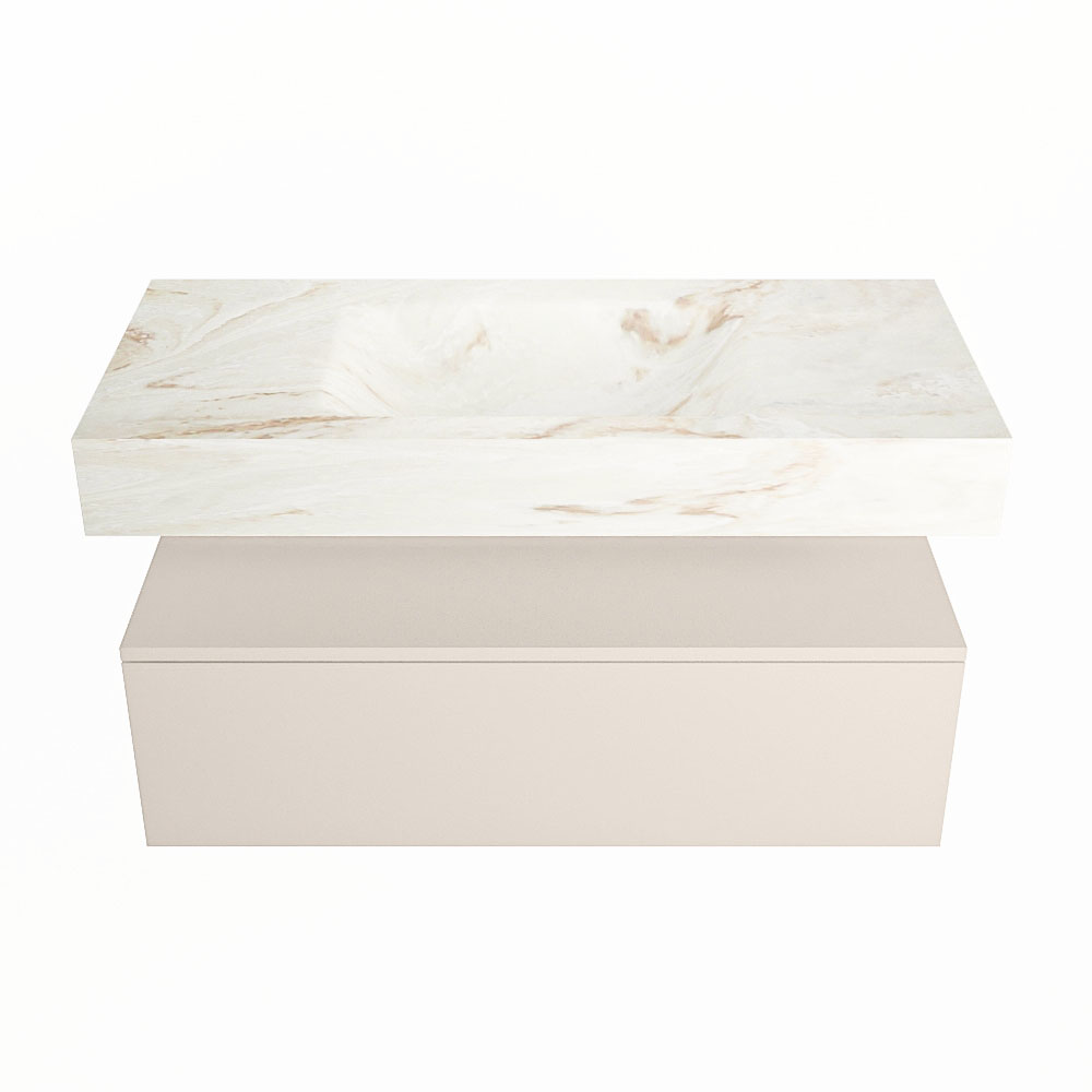 MONDIAZ ALAN-DLUX 100cm mueble de baño Linen 1 cajón. Lavabo CLOUD Centro 1 orificio color Frappe. 4 MONDIAZ ALAN-DLUX 100cm mueble de baño Linen 1 cajón. Lavabo CLOUD Centro 1 orificio color Frappe. - Imagen 4