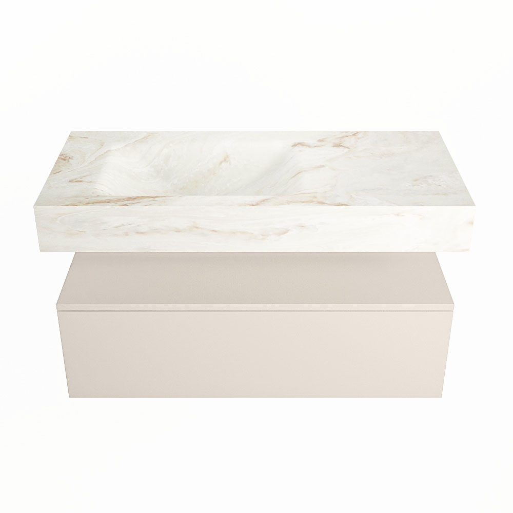 MONDIAZ ALAN-DLUX 100cm mueble de baño Linen 1 cajón. Lavabo CLOUD Izquierda 1 orificio color Frappe. 4 MONDIAZ ALAN-DLUX 100cm mueble de baño Linen 1 cajón. Lavabo CLOUD Izquierda 1 orificio color Frappe. - Imagen 4