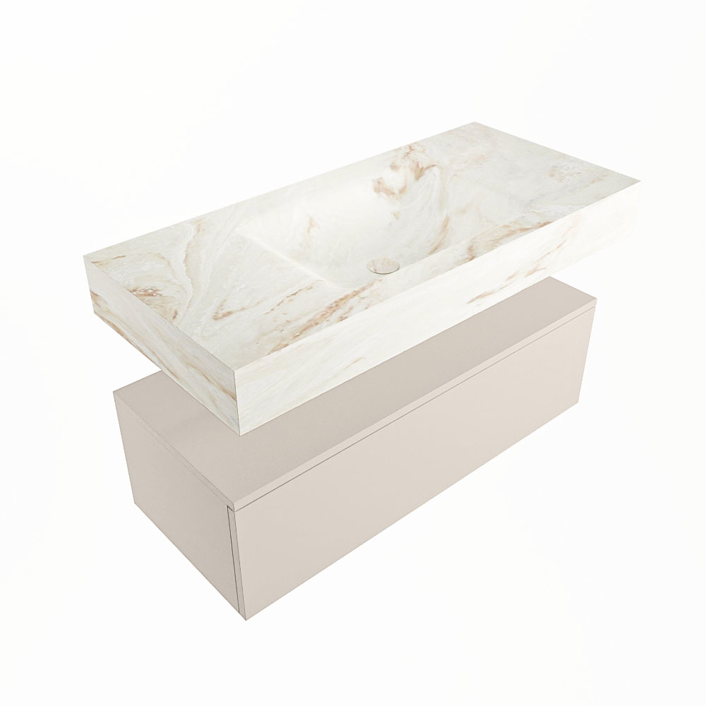 MONDIAZ ALAN-DLUX 100cm mueble de baño Linen 1 cajón. Lavabo CLOUD Centro 1 orificio color Frappe. 5 MONDIAZ ALAN-DLUX 100cm mueble de baño Linen 1 cajón. Lavabo CLOUD Centro 1 orificio color Frappe. - Imagen 5