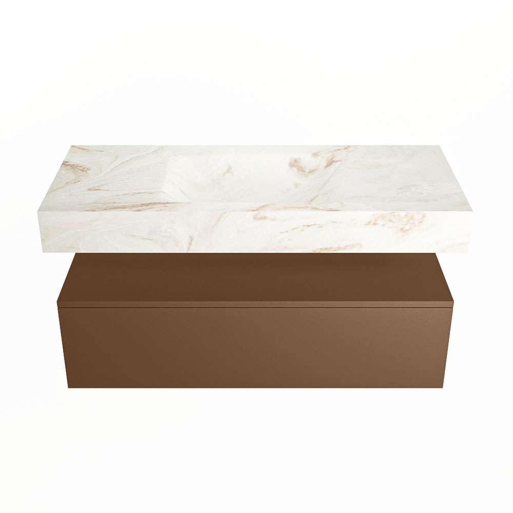 MONDIAZ ALAN-DLUX 110cm mueble de baño Rust 1 cajón. Lavabo CLOUD Centro 1 orificio color Frappe. 4 MONDIAZ ALAN-DLUX 110cm mueble de baño Rust 1 cajón. Lavabo CLOUD Centro 1 orificio color Frappe. - Imagen 4