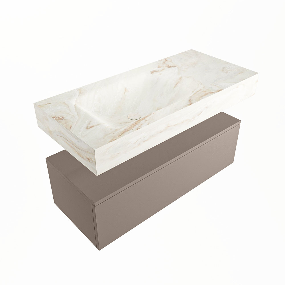 MONDIAZ ALAN-DLUX 100cm mueble de baño Smoke 1 cajón. Lavabo CLOUD Izquierda sin orificios color Frappe. 5 MONDIAZ ALAN-DLUX 100cm mueble de baño Smoke 1 cajón. Lavabo CLOUD Izquierda sin orificios color Frappe. - Imagen 5
