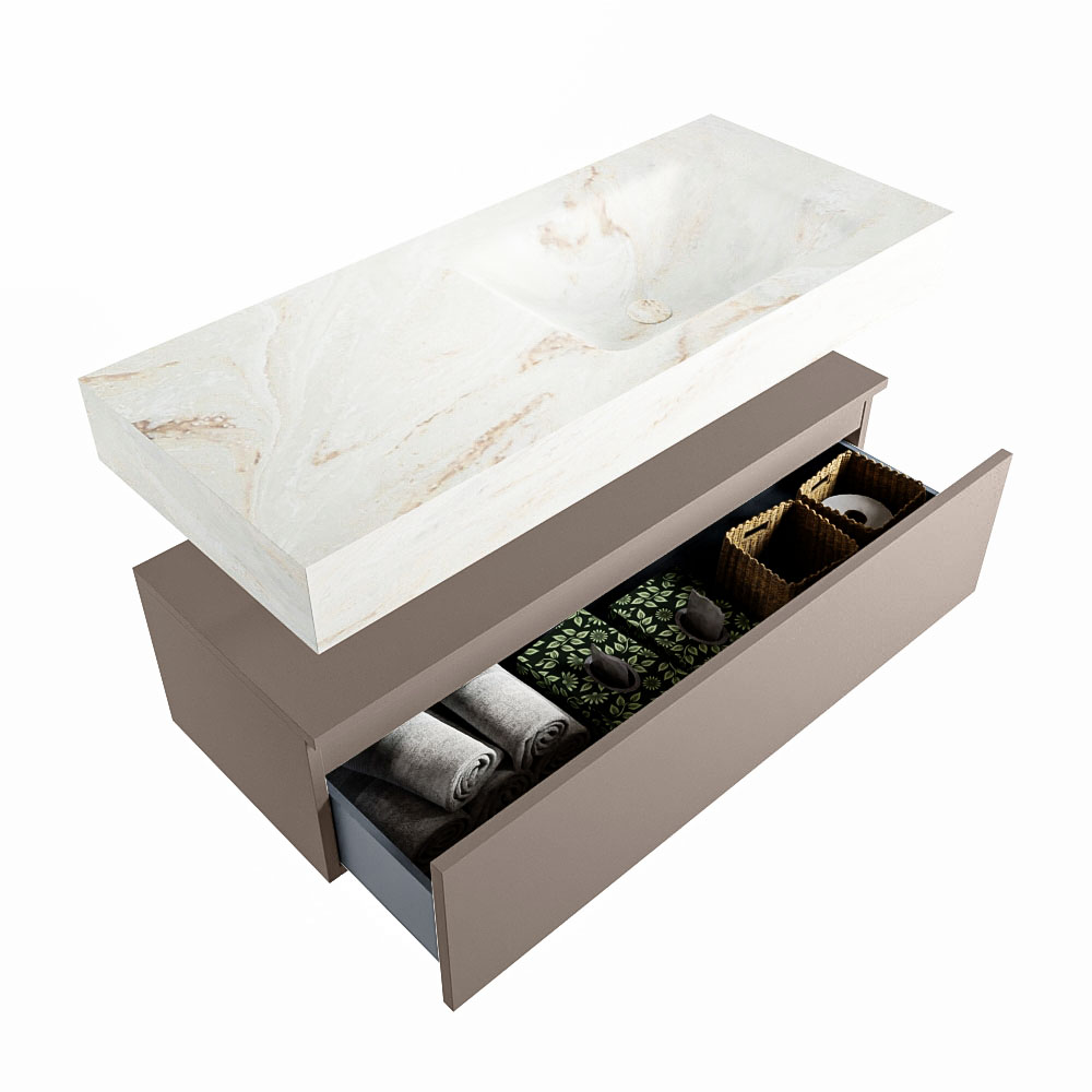 MONDIAZ ALAN-DLUX 110cm mueble de baño Smoke 1 cajón. Lavabo CLOUD Derecho sin orificios color Frappe. 6 MONDIAZ ALAN-DLUX 110cm mueble de baño Smoke 1 cajón. Lavabo CLOUD Derecho sin orificios color Frappe. - Imagen 6
