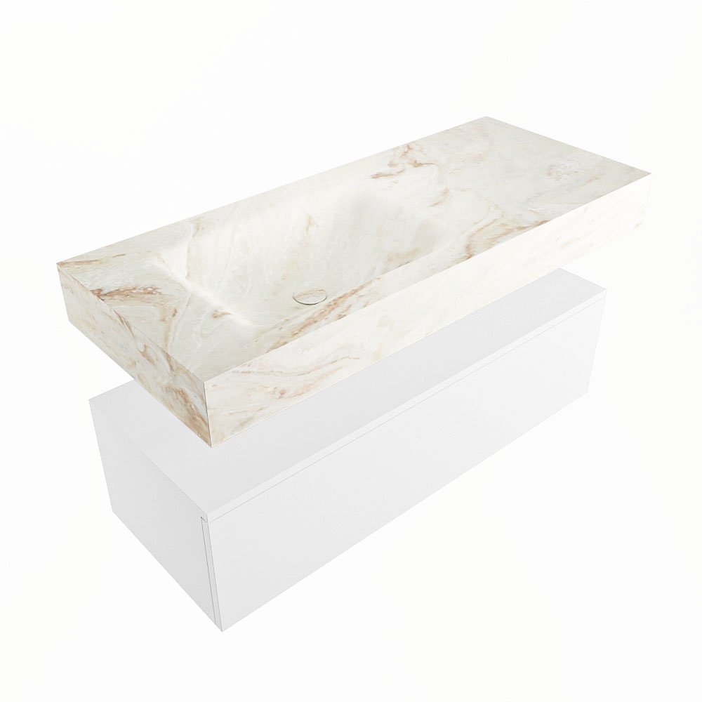 MONDIAZ ALAN-DLUX 110cm mueble de baño Talc 1 cajón. Lavabo CLOUD Izquierda sin orificios color Frappe. 5 MONDIAZ ALAN-DLUX 110cm mueble de baño Talc 1 cajón. Lavabo CLOUD Izquierda sin orificios color Frappe. - Imagen 5