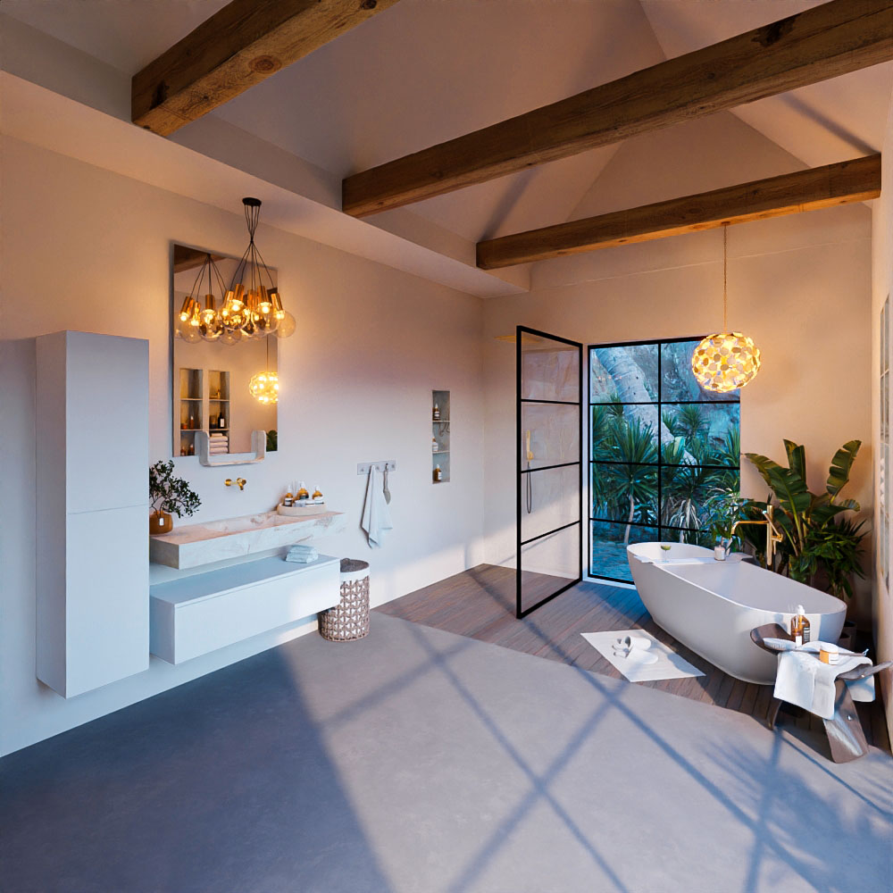 MONDIAZ ALAN-DLUX 110cm mueble de baño Talc 1 cajón. Lavabo CLOUD Centro sin orificios color Frappe. 3 MONDIAZ ALAN-DLUX 110cm mueble de baño Talc 1 cajón. Lavabo CLOUD Centro sin orificios color Frappe. - Imagen 3