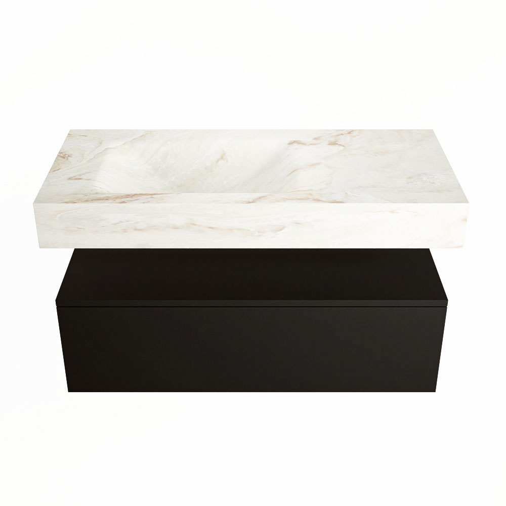 MONDIAZ ALAN-DLUX 100cm mueble de baño Urban 1 cajón. Lavabo CLOUD Izquierda 1 orificio color Frappe. 4 MONDIAZ ALAN-DLUX 100cm mueble de baño Urban 1 cajón. Lavabo CLOUD Izquierda 1 orificio color Frappe. - Imagen 4