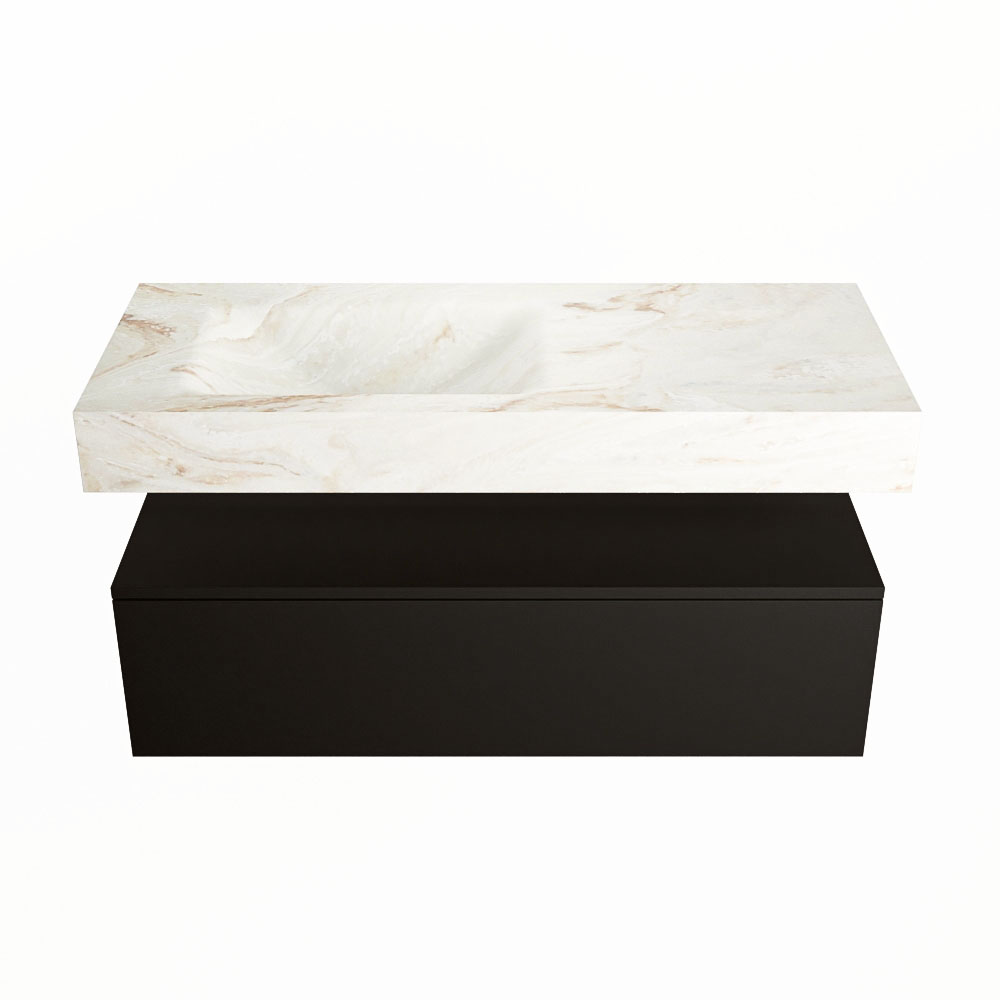 MONDIAZ ALAN-DLUX 110cm mueble de baño Urban 1 cajón. Lavabo CLOUD Izquierda sin orificios color Frappe. 4 MONDIAZ ALAN-DLUX 110cm mueble de baño Urban 1 cajón. Lavabo CLOUD Izquierda sin orificios color Frappe. - Imagen 4