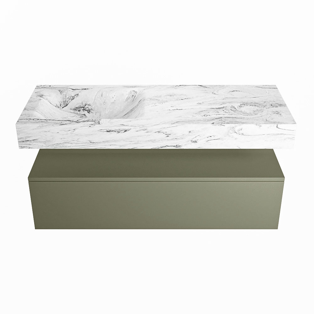 MONDIAZ ALAN-DLUX 120cm mueble de baño Army 1 cajón. Lavabo CLOUD Izquierda 1 orificio color Glace. 4 MONDIAZ ALAN-DLUX 120cm mueble de baño Army 1 cajón. Lavabo CLOUD Izquierda 1 orificio color Glace. - Imagen 4