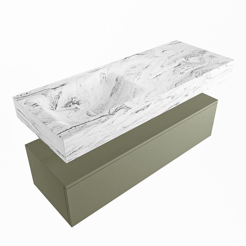 MONDIAZ ALAN-DLUX 120cm mueble de baño Army 1 cajón. Lavabo CLOUD Izquierda 1 orificio color Glace. 5 MONDIAZ ALAN-DLUX 120cm mueble de baño Army 1 cajón. Lavabo CLOUD Izquierda 1 orificio color Glace. - Imagen 5