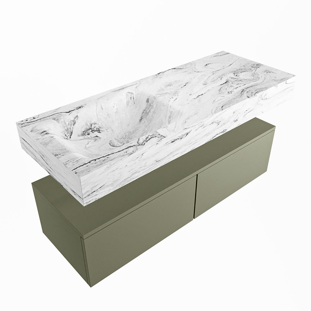 MONDIAZ ALAN-DLUX 120cm mueble de baño Army 2 cajones. Lavabo CLOUD Izquierda 1 orificio color Glace. 5 MONDIAZ ALAN-DLUX 120cm mueble de baño Army 2 cajones. Lavabo CLOUD Izquierda 1 orificio color Glace. - Imagen 5