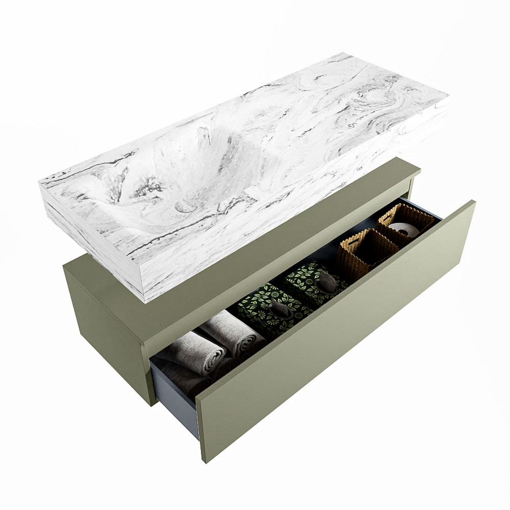 MONDIAZ ALAN-DLUX 120cm mueble de baño Army 1 cajón. Lavabo CLOUD Izquierda 1 orificio color Glace. 6 MONDIAZ ALAN-DLUX 120cm mueble de baño Army 1 cajón. Lavabo CLOUD Izquierda 1 orificio color Glace. - Imagen 6