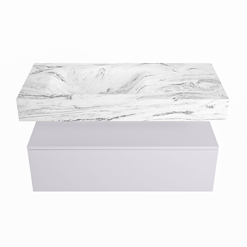 MONDIAZ ALAN-DLUX 100cm mueble de baño Cale 1 cajón. Lavabo CLOUD Izquierda 1 orificio color Glace. 4 MONDIAZ ALAN-DLUX 100cm mueble de baño Cale 1 cajón. Lavabo CLOUD Izquierda 1 orificio color Glace. - Imagen 4