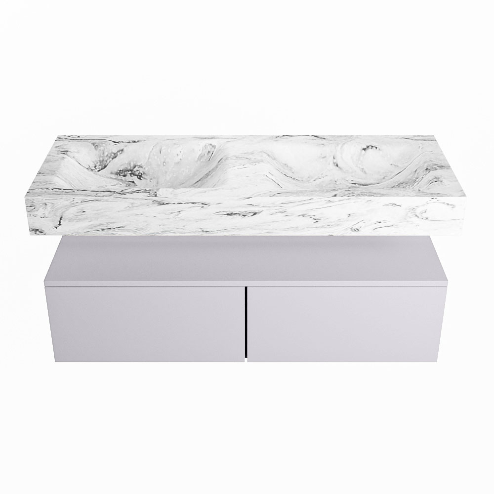 MONDIAZ ALAN-DLUX 120cm mueble de baño Cale 2 cajones. Lavabo CLOUD Doble sin orificios color Glace. 4 MONDIAZ ALAN-DLUX 120cm mueble de baño Cale 2 cajones. Lavabo CLOUD Doble sin orificios color Glace. - Imagen 4
