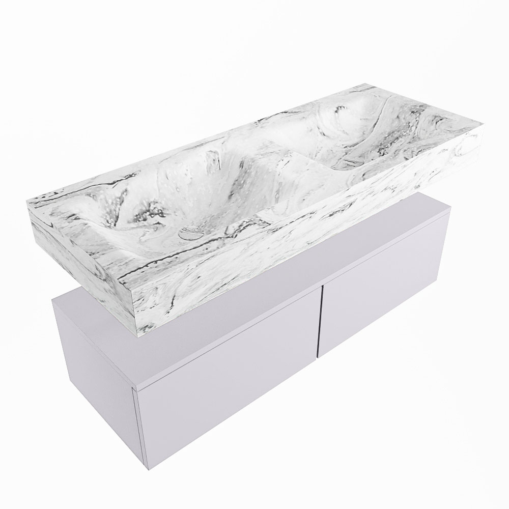 MONDIAZ ALAN-DLUX 120cm mueble de baño Cale 2 cajones. Lavabo CLOUD Doble sin orificios color Glace. 5 MONDIAZ ALAN-DLUX 120cm mueble de baño Cale 2 cajones. Lavabo CLOUD Doble sin orificios color Glace. - Imagen 5