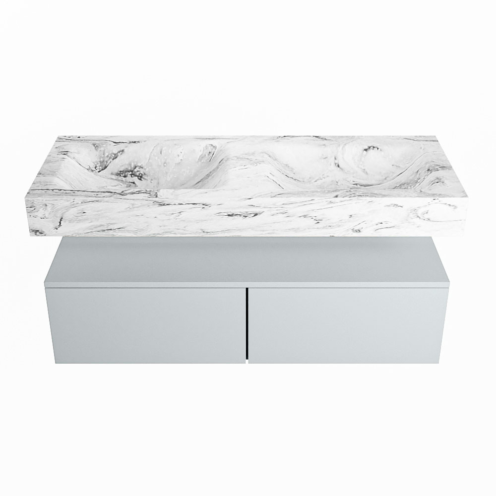 MONDIAZ ALAN-DLUX 120cm mueble de baño Clay 2 cajones. Lavabo CLOUD Doble sin orificios color Glace. 4 MONDIAZ ALAN-DLUX 120cm mueble de baño Clay 2 cajones. Lavabo CLOUD Doble sin orificios color Glace. - Imagen 4