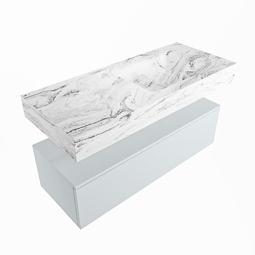 MONDIAZ ALAN-DLUX 110cm mueble de baño Clay 1 cajón. Lavabo CLOUD Derecho sin orificios color Glace. 5 MONDIAZ ALAN-DLUX 110cm mueble de baño Clay 1 cajón. Lavabo CLOUD Derecho sin orificios color Glace. - Imagen 5