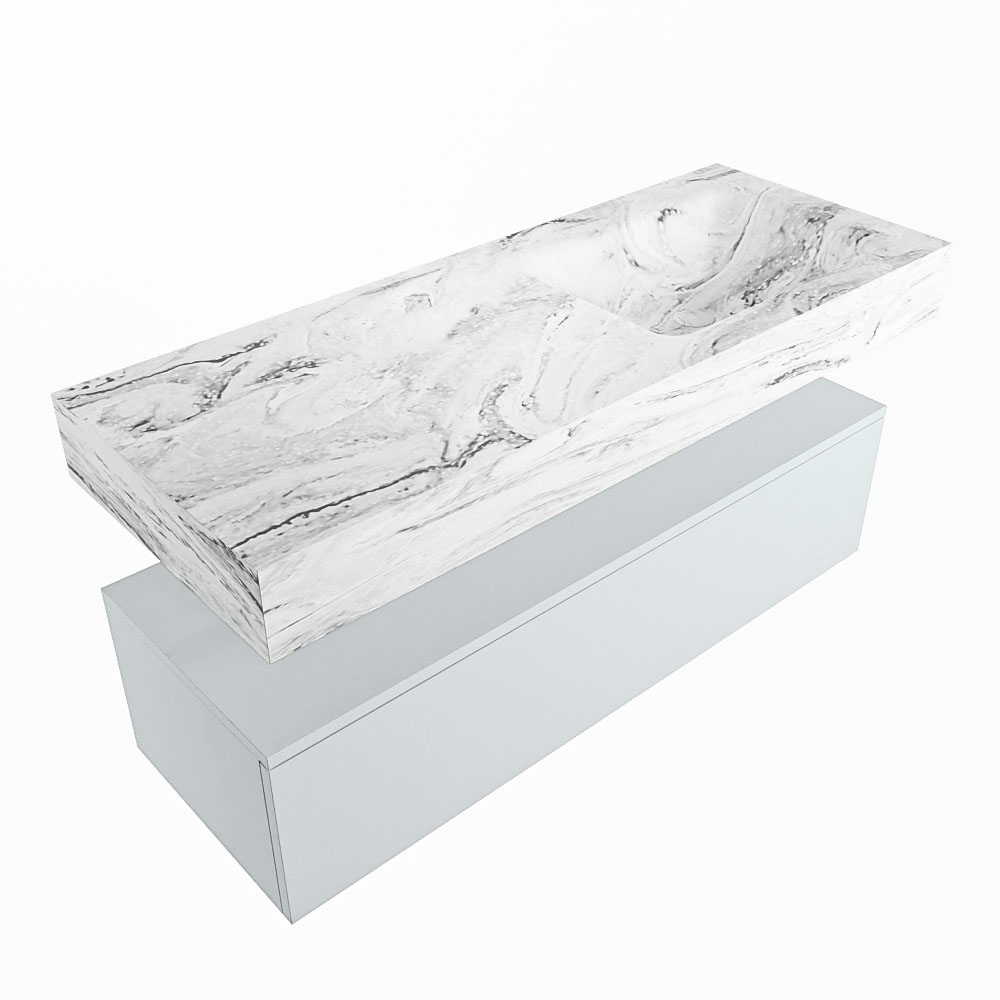 MONDIAZ ALAN-DLUX 120cm mueble de baño Clay 1 cajón. Lavabo CLOUD Derecho sin orificios color Glace. 5 MONDIAZ ALAN-DLUX 120cm mueble de baño Clay 1 cajón. Lavabo CLOUD Derecho sin orificios color Glace. - Imagen 5