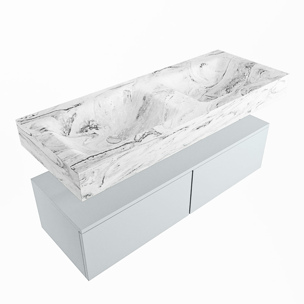 MONDIAZ ALAN-DLUX 120cm mueble de baño Clay 2 cajones. Lavabo CLOUD Doble 2 orificios color Glace. 5 MONDIAZ ALAN-DLUX 120cm mueble de baño Clay 2 cajones. Lavabo CLOUD Doble 2 orificios color Glace. - Imagen 5