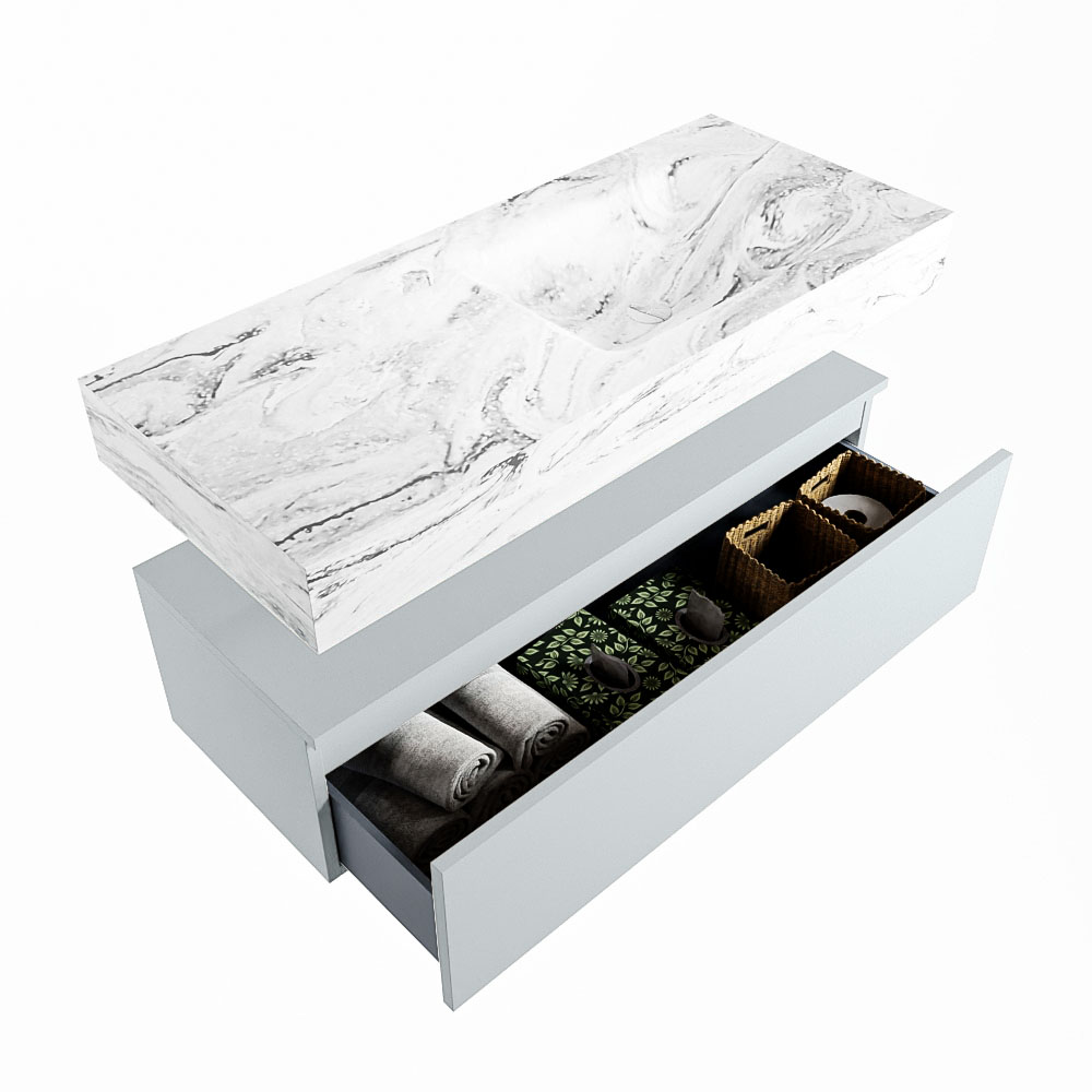 MONDIAZ ALAN-DLUX 110cm mueble de baño Clay 1 cajón. Lavabo CLOUD Derecho sin orificios color Glace. 6 MONDIAZ ALAN-DLUX 110cm mueble de baño Clay 1 cajón. Lavabo CLOUD Derecho sin orificios color Glace. - Imagen 6