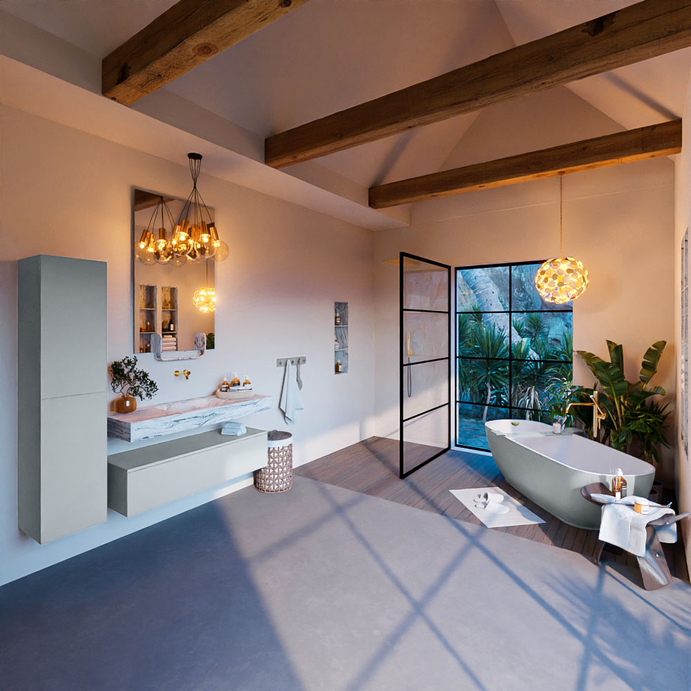 MONDIAZ ALAN-DLUX 120cm mueble de baño Clay 1 cajón. Lavabo CLOUD Centro sin orificios color Glace. 3 MONDIAZ ALAN-DLUX 120cm mueble de baño Clay 1 cajón. Lavabo CLOUD Centro sin orificios color Glace. - Imagen 3