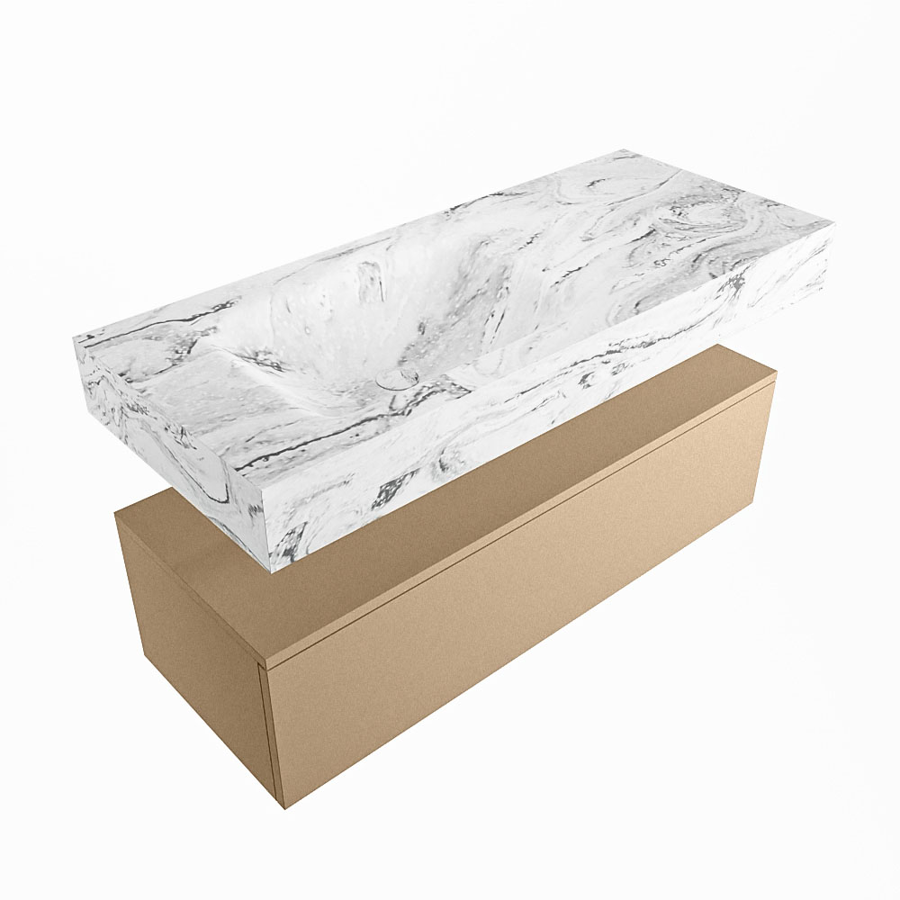 MONDIAZ ALAN-DLUX 110cm mueble de baño Oro 1 cajón. Lavabo CLOUD Izquierda sin orificios color Glace. 5 MONDIAZ ALAN-DLUX 110cm mueble de baño Oro 1 cajón. Lavabo CLOUD Izquierda sin orificios color Glace. - Imagen 5
