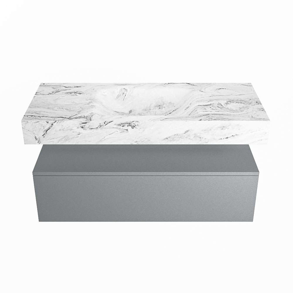 MONDIAZ ALAN-DLUX 110cm mueble de baño Plata 1 cajón. Lavabo CLOUD Centro 1 orificio color Glace. 4 MONDIAZ ALAN-DLUX 110cm mueble de baño Plata 1 cajón. Lavabo CLOUD Centro 1 orificio color Glace. - Imagen 4