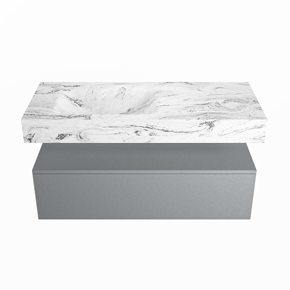 MONDIAZ ALAN-DLUX 110cm mueble de baño Plata 1 cajón. Lavabo CLOUD Izquierda 1 orificio color Glace. 4 MONDIAZ ALAN-DLUX 110cm mueble de baño Plata 1 cajón. Lavabo CLOUD Izquierda 1 orificio color Glace. - Imagen 4