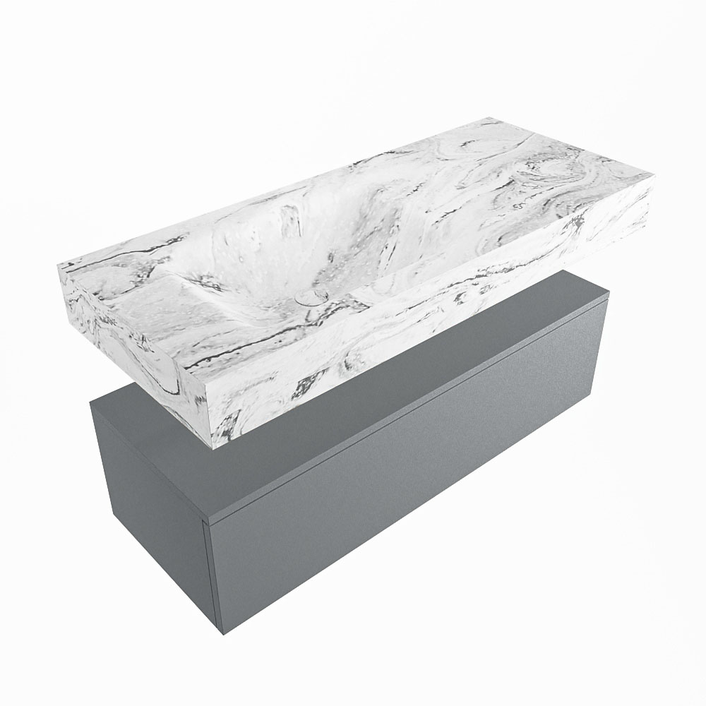 MONDIAZ ALAN-DLUX 110cm mueble de baño Plata 1 cajón. Lavabo CLOUD Izquierda 1 orificio color Glace. 5 MONDIAZ ALAN-DLUX 110cm mueble de baño Plata 1 cajón. Lavabo CLOUD Izquierda 1 orificio color Glace. - Imagen 5