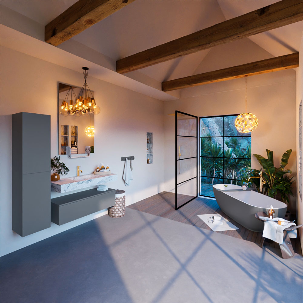 MONDIAZ ALAN-DLUX 110cm mueble de baño Plata 1 cajón. Lavabo CLOUD Centro 1 orificio color Glace. 3 MONDIAZ ALAN-DLUX 110cm mueble de baño Plata 1 cajón. Lavabo CLOUD Centro 1 orificio color Glace. - Imagen 3