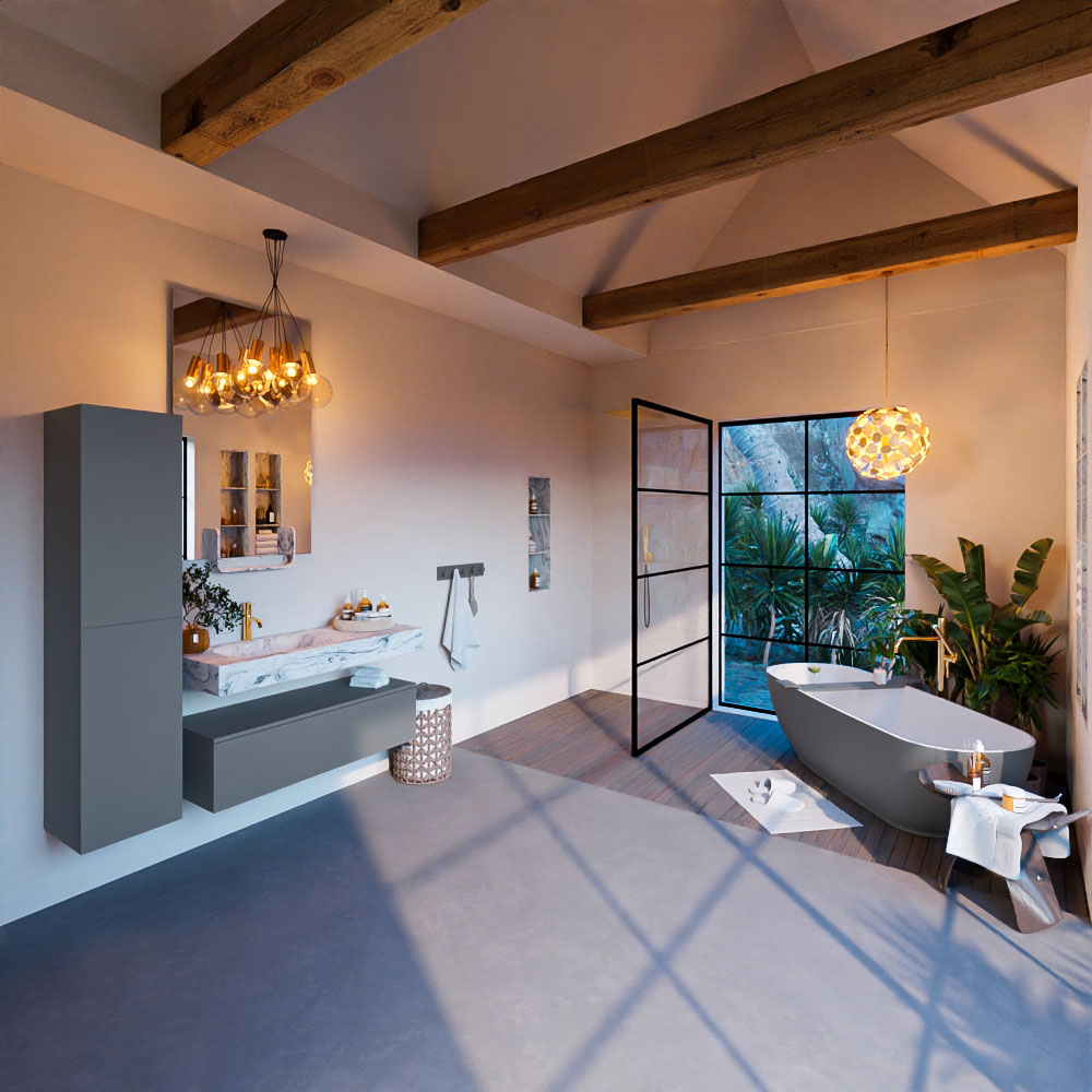 MONDIAZ ALAN-DLUX 110cm mueble de baño Plata 1 cajón. Lavabo CLOUD Izquierda 1 orificio color Glace. 3 MONDIAZ ALAN-DLUX 110cm mueble de baño Plata 1 cajón. Lavabo CLOUD Izquierda 1 orificio color Glace. - Imagen 3