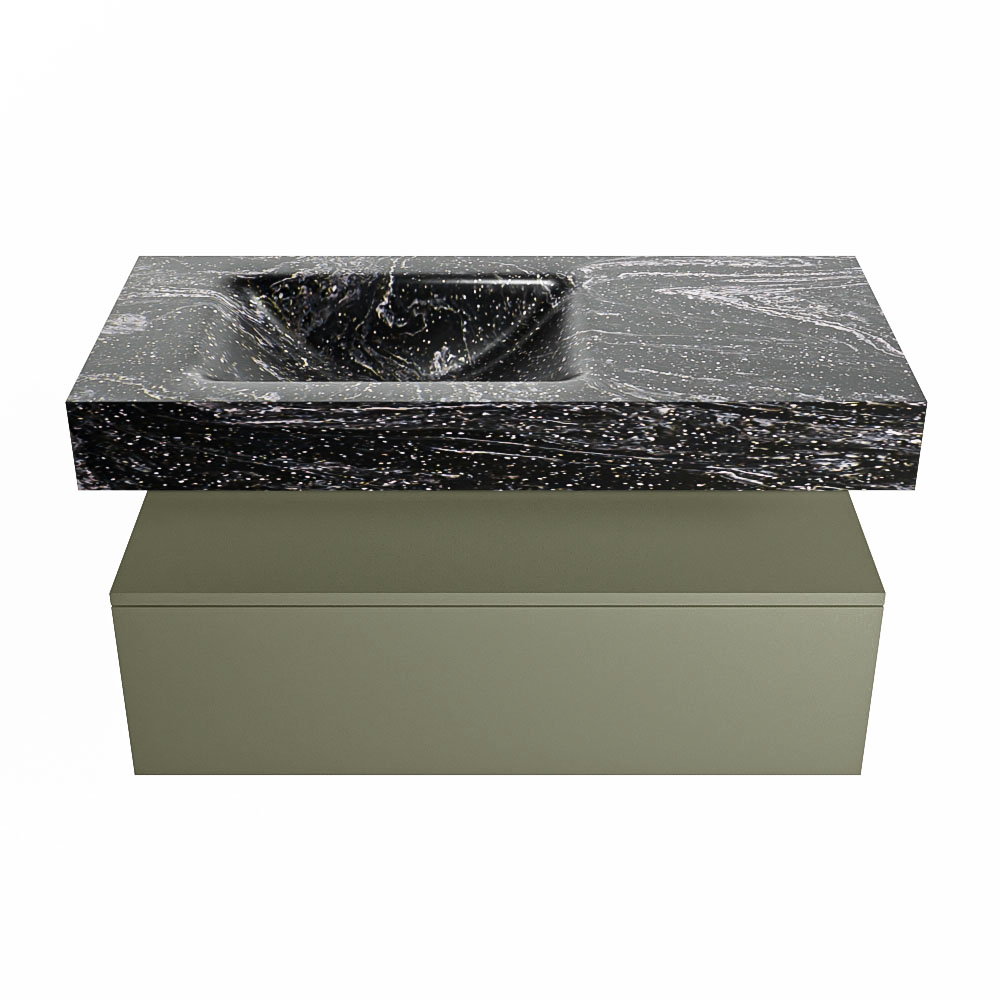 MONDIAZ ALAN-DLUX 100cm mueble de baño Army 1 cajón. Lavabo CLOUD Izquierda sin orificios color Lava. 4 MONDIAZ ALAN-DLUX 100cm mueble de baño Army 1 cajón. Lavabo CLOUD Izquierda sin orificios color Lava. - Imagen 4