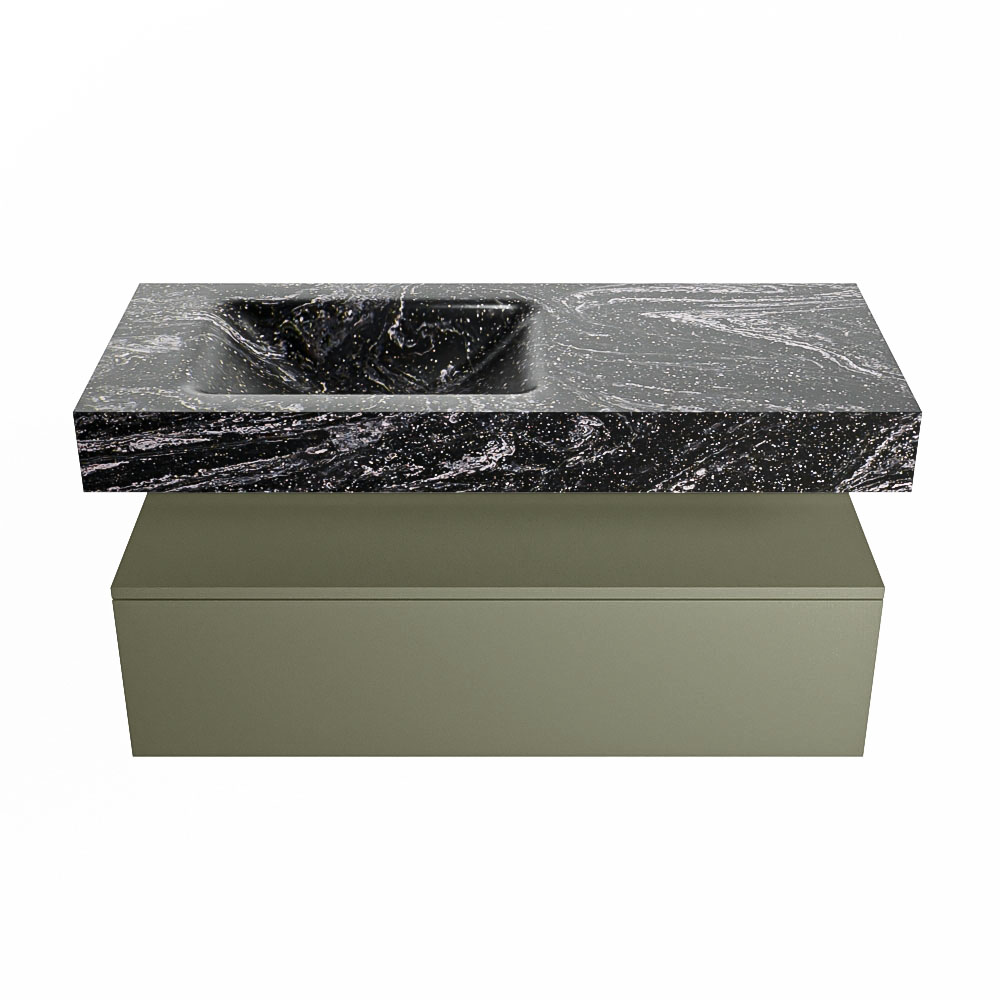 MONDIAZ ALAN-DLUX 110cm mueble de baño Army 1 cajón. Lavabo CLOUD Izquierda sin orificios color Lava. 4 MONDIAZ ALAN-DLUX 110cm mueble de baño Army 1 cajón. Lavabo CLOUD Izquierda sin orificios color Lava. - Imagen 4