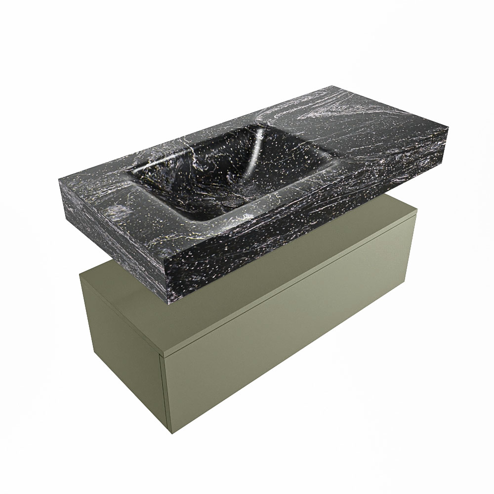 MONDIAZ ALAN-DLUX 100cm mueble de baño Army 1 cajón. Lavabo CLOUD Izquierda sin orificios color Lava. 5 MONDIAZ ALAN-DLUX 100cm mueble de baño Army 1 cajón. Lavabo CLOUD Izquierda sin orificios color Lava. - Imagen 5