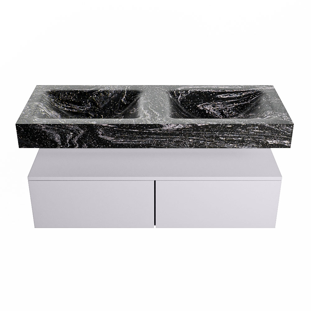 MONDIAZ ALAN-DLUX 120cm mueble de baño Cale 2 cajones. Lavabo CLOUD Doble sin orificios color Lava. 4 MONDIAZ ALAN-DLUX 120cm mueble de baño Cale 2 cajones. Lavabo CLOUD Doble sin orificios color Lava. - Imagen 4