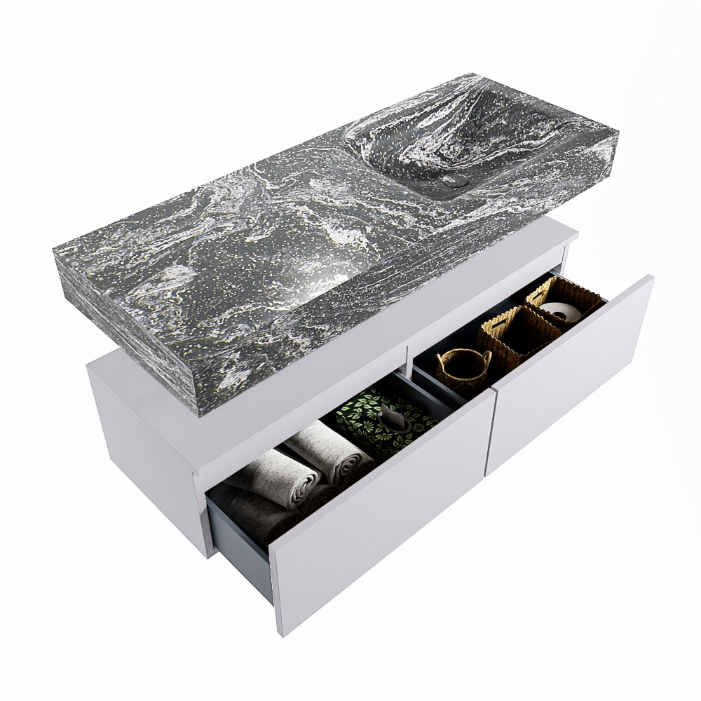 MONDIAZ ALAN-DLUX 120cm mueble de baño Cale 2 cajones. Lavabo CLOUD Derecho 1 orificio color Lava. 6 MONDIAZ ALAN-DLUX 120cm mueble de baño Cale 2 cajones. Lavabo CLOUD Derecho 1 orificio color Lava. - Imagen 6