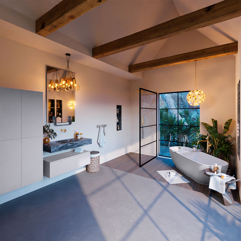 MONDIAZ ALAN-DLUX 100cm mueble de baño Cale 1 cajón. Lavabo CLOUD Centro sin orificios color Lava. 3 MONDIAZ ALAN-DLUX 100cm mueble de baño Cale 1 cajón. Lavabo CLOUD Centro sin orificios color Lava. - Imagen 3