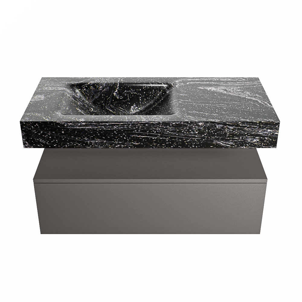 MONDIAZ ALAN-DLUX 100cm mueble de baño Dark Grey 1 cajón. Lavabo CLOUD Izquierda 1 orificio color Lava. 4 MONDIAZ ALAN-DLUX 100cm mueble de baño Dark Grey 1 cajón. Lavabo CLOUD Izquierda 1 orificio color Lava. - Imagen 4