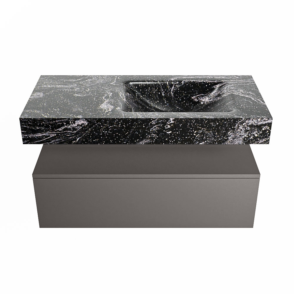 MONDIAZ ALAN-DLUX 100cm mueble de baño Dark Grey 1 cajón. Lavabo CLOUD Derecho 1 orificio color Lava. 4 MONDIAZ ALAN-DLUX 100cm mueble de baño Dark Grey 1 cajón. Lavabo CLOUD Derecho 1 orificio color Lava. - Imagen 4