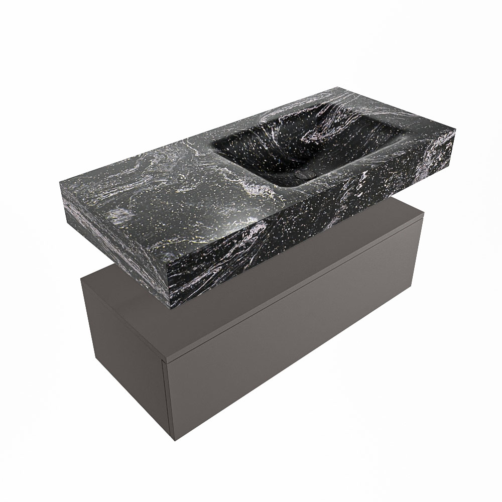 MONDIAZ ALAN-DLUX 100cm mueble de baño Dark Grey 1 cajón. Lavabo CLOUD Derecho 1 orificio color Lava. 5 MONDIAZ ALAN-DLUX 100cm mueble de baño Dark Grey 1 cajón. Lavabo CLOUD Derecho 1 orificio color Lava. - Imagen 5