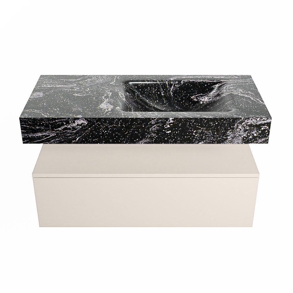 MONDIAZ ALAN-DLUX 100cm mueble de baño Linen 1 cajón. Lavabo CLOUD Derecho sin orificios color Lava. 4 MONDIAZ ALAN-DLUX 100cm mueble de baño Linen 1 cajón. Lavabo CLOUD Derecho sin orificios color Lava. - Imagen 4