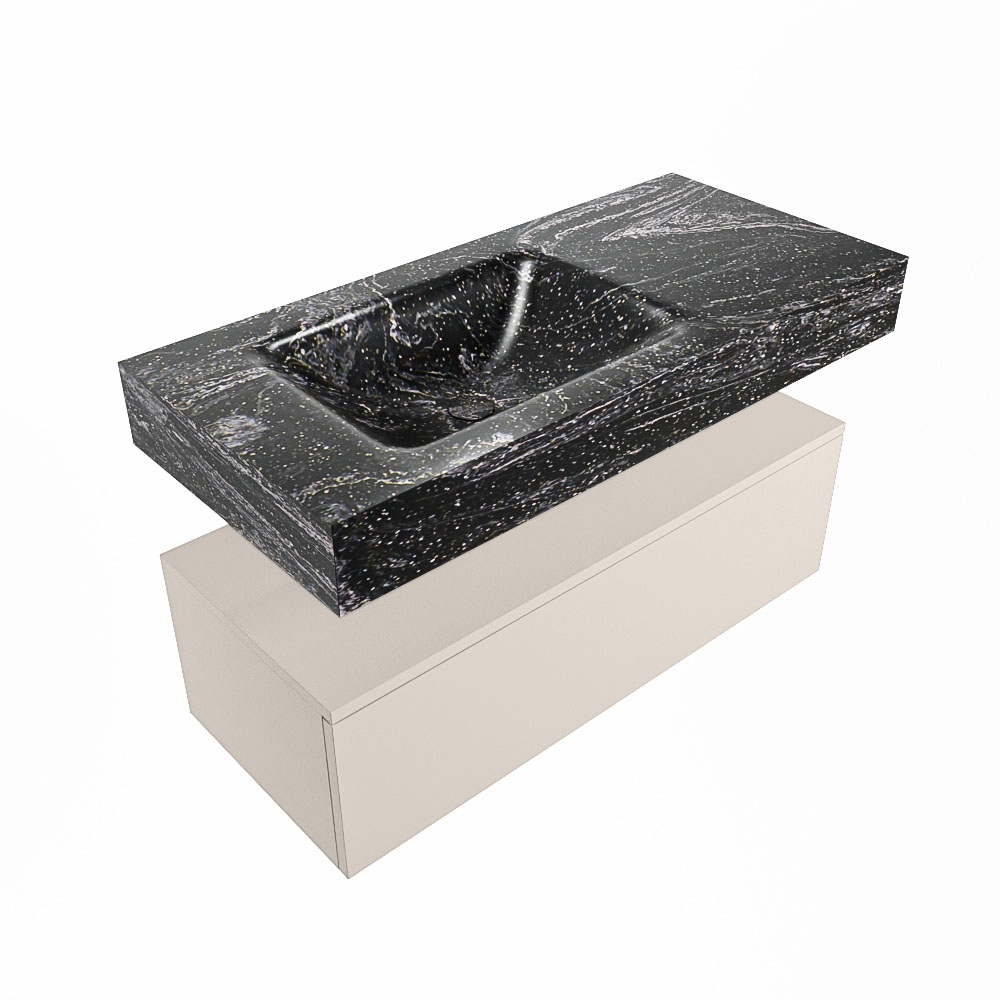 MONDIAZ ALAN-DLUX 100cm mueble de baño Linen 1 cajón. Lavabo CLOUD Izquierda sin orificios color Lava. 5 MONDIAZ ALAN-DLUX 100cm mueble de baño Linen 1 cajón. Lavabo CLOUD Izquierda sin orificios color Lava. - Imagen 5