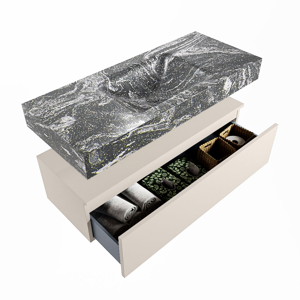 MONDIAZ ALAN-DLUX 110cm mueble de baño Linen 1 cajón. Lavabo CLOUD Centro 1 orificio color Lava. 6 MONDIAZ ALAN-DLUX 110cm mueble de baño Linen 1 cajón. Lavabo CLOUD Centro 1 orificio color Lava. - Imagen 6