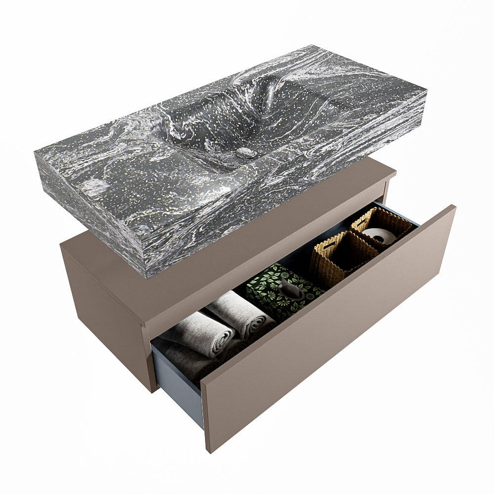 MONDIAZ ALAN-DLUX 100cm mueble de baño Smoke 1 cajón. Lavabo CLOUD Centro 1 orificio color Lava. 6 MONDIAZ ALAN-DLUX 100cm mueble de baño Smoke 1 cajón. Lavabo CLOUD Centro 1 orificio color Lava. - Imagen 6