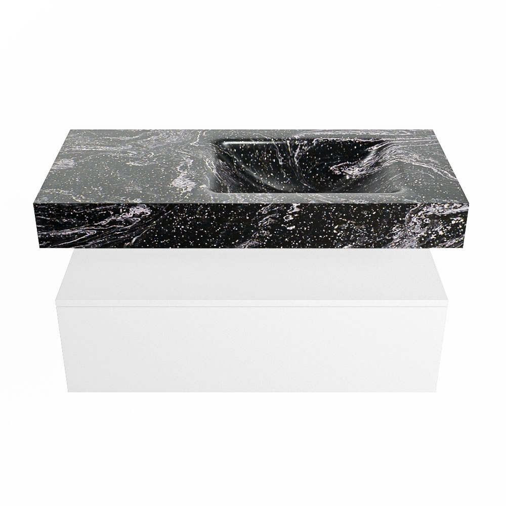 MONDIAZ ALAN-DLUX 100cm mueble de baño Talc 1 cajón. Lavabo CLOUD Derecho 1 orificio color Lava. 4 MONDIAZ ALAN-DLUX 100cm mueble de baño Talc 1 cajón. Lavabo CLOUD Derecho 1 orificio color Lava. - Imagen 4