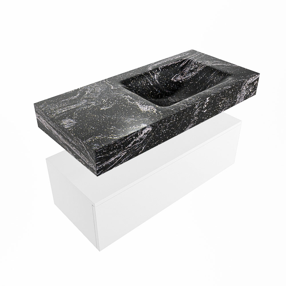 MONDIAZ ALAN-DLUX 100cm mueble de baño Talc 1 cajón. Lavabo CLOUD Derecho 1 orificio color Lava. 5 MONDIAZ ALAN-DLUX 100cm mueble de baño Talc 1 cajón. Lavabo CLOUD Derecho 1 orificio color Lava. - Imagen 5