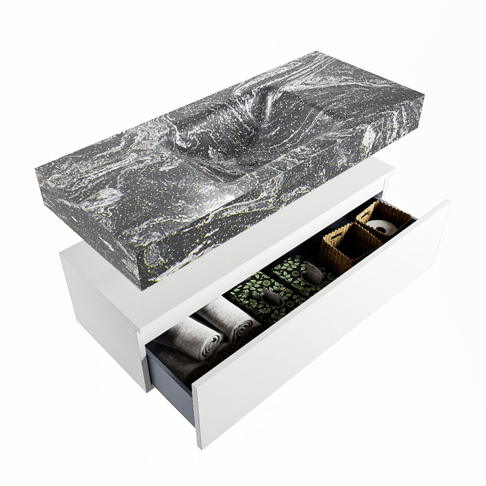 MONDIAZ ALAN-DLUX 110cm mueble de baño Talc 1 cajón. Lavabo CLOUD Centro 1 orificio color Lava. 6 MONDIAZ ALAN-DLUX 110cm mueble de baño Talc 1 cajón. Lavabo CLOUD Centro 1 orificio color Lava. - Imagen 6