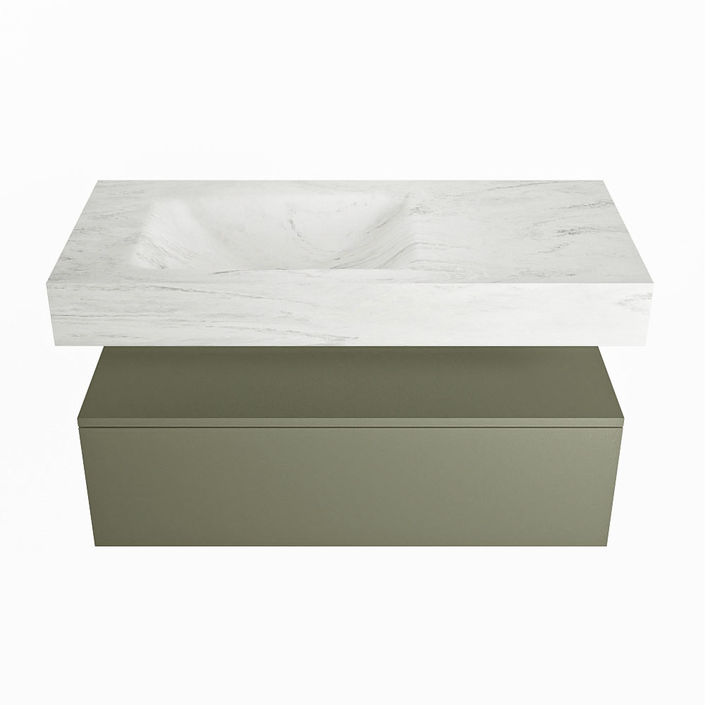MONDIAZ ALAN-DLUX 100cm mueble de baño Army 1 cajón. Lavabo CLOUD Izquierda sin orificios color Opalo. 4 MONDIAZ ALAN-DLUX 100cm mueble de baño Army 1 cajón. Lavabo CLOUD Izquierda sin orificios color Opalo. - Imagen 4