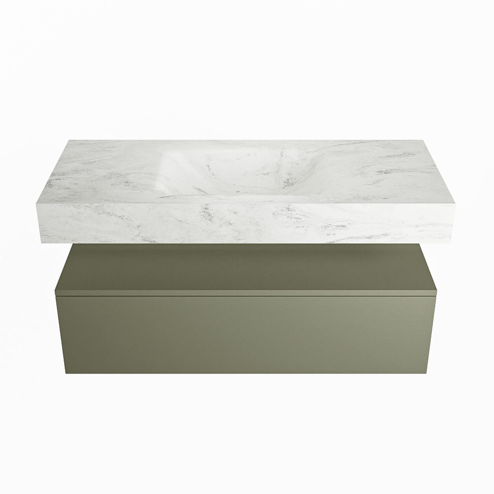 MONDIAZ ALAN-DLUX 110cm mueble de baño Army 1 cajón. Lavabo CLOUD Centro sin orificios color Opalo. 4 MONDIAZ ALAN-DLUX 110cm mueble de baño Army 1 cajón. Lavabo CLOUD Centro sin orificios color Opalo. - Imagen 4